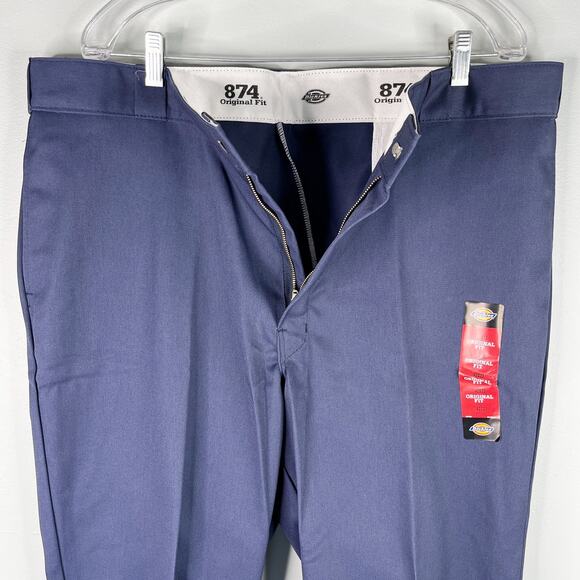 Dickies Original Fit 874 Navy Work Pants 42 x 32 New - Picture 9 of 11